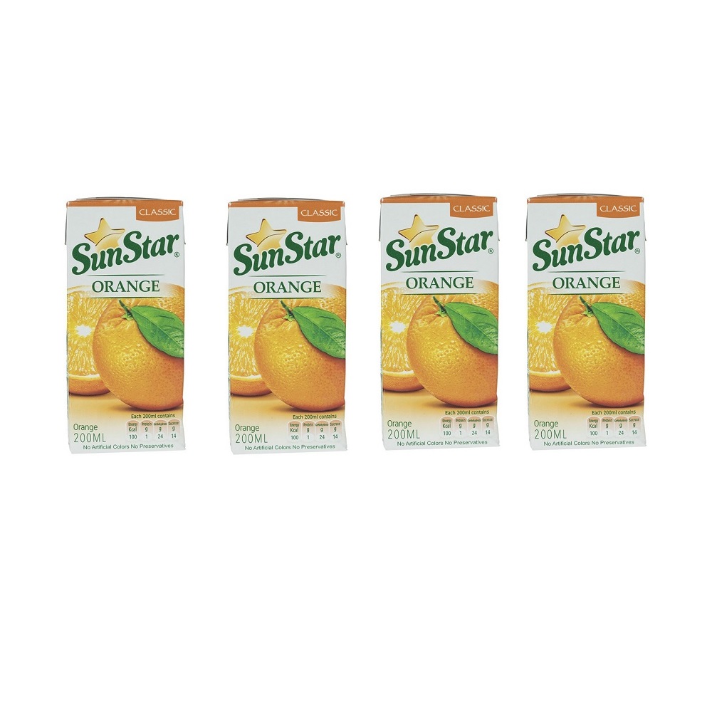 نوشیدنی پرتقال سان استار - 0.2 لیتر بسته 4 عددی