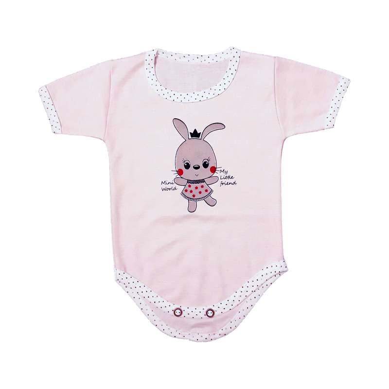 بادی آستین کوتاه نوزادی مدل rabbit