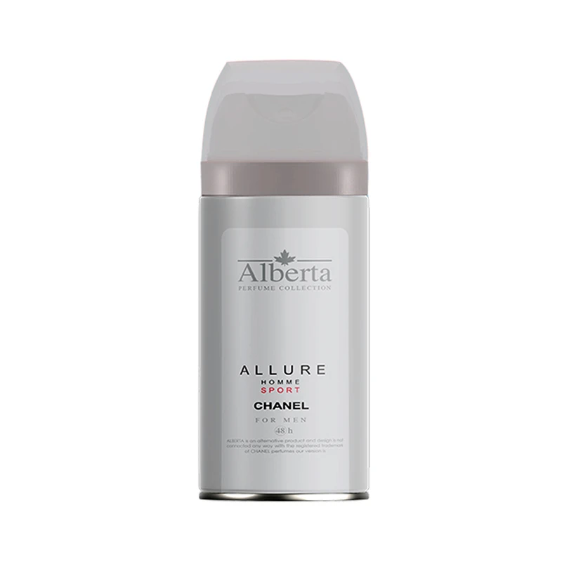 اسپری خوشبو کننده بدن مردانه آلبرتا مدل Allure Homme Sport حجم 150 میلی لیتر