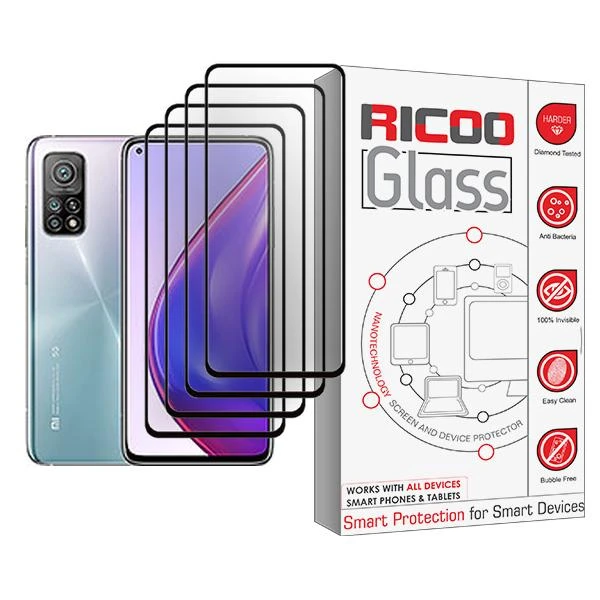 محافظ صفحه نمایش ریکو مدل Ricoo Glass MIX004 مناسب برای گوشی موبایل شیائومی Mi 10T Pro 5G بسته چهار عددی