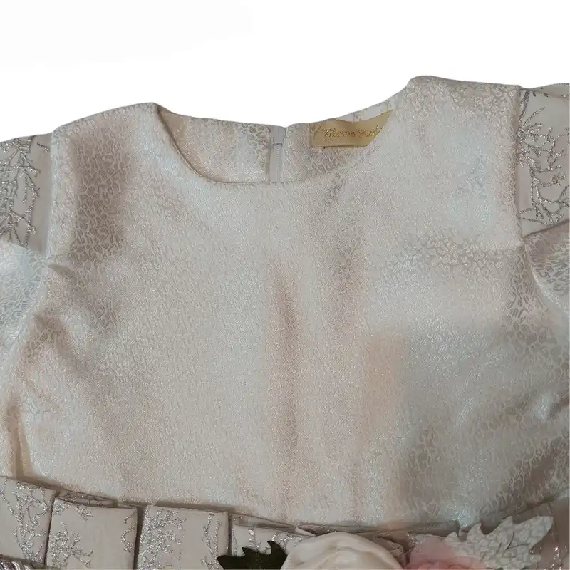 ست پیراهن و کیف دخترانه مدل ASH592 رنگ طوسی