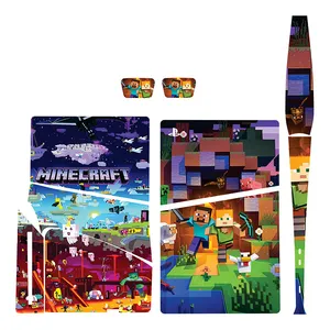 برچسب کنسول بازی پلی استیشن5 اسلیم دیسک خور توییجین وموییجین مدل minecraft 01 مجموعه7 عددی