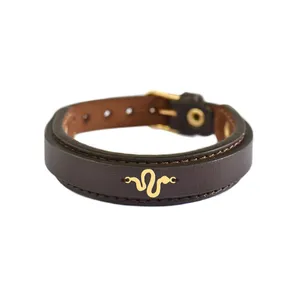 دستبند طلا 18 عیار مردانه فرشته طرح مار کد UBCHL0012-0017