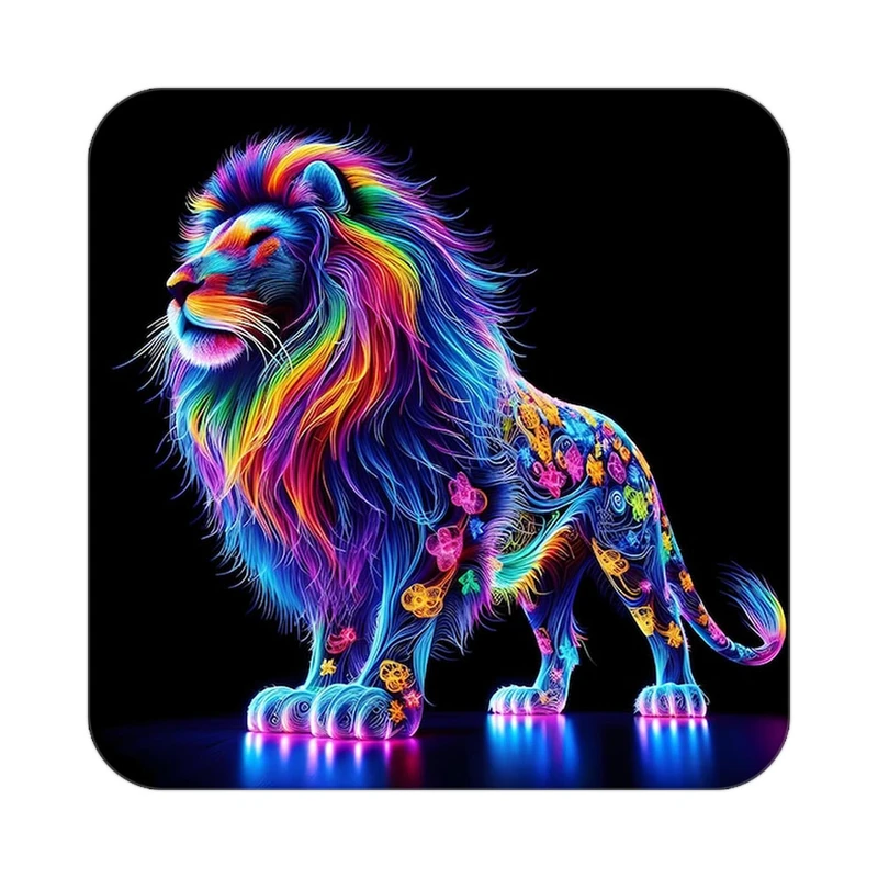 زیر لیوانی کاکتی طرح شیر مدل mp23309