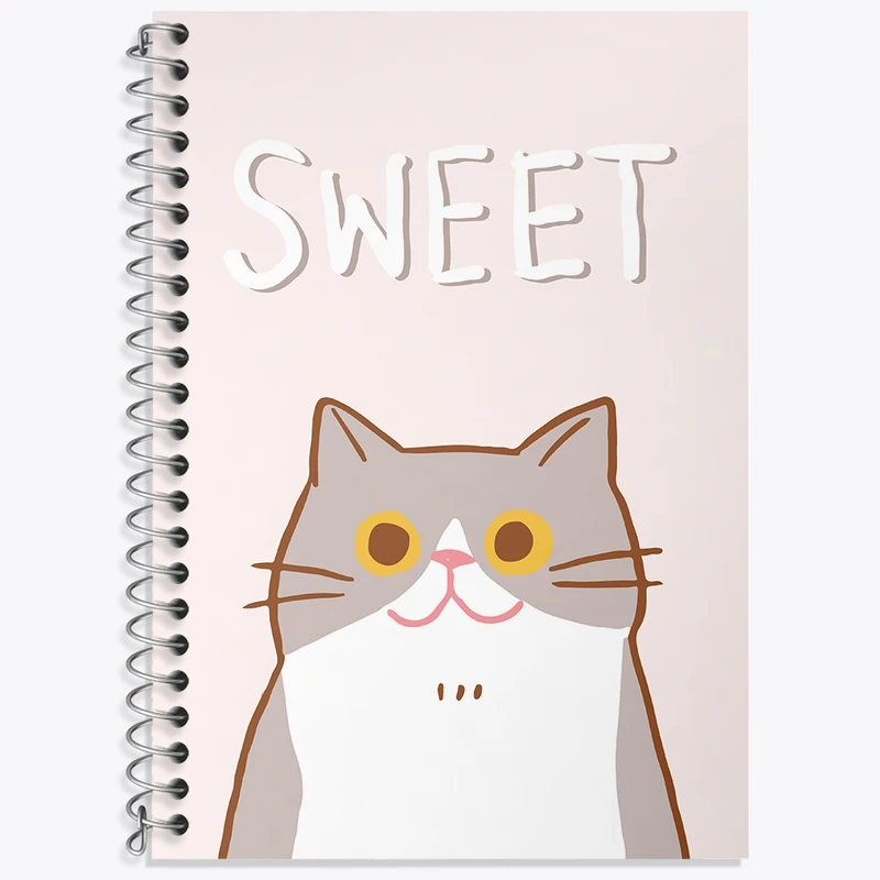 دفتر لغت 50 برگ خندالو طرح گربه (Cat) کد N912