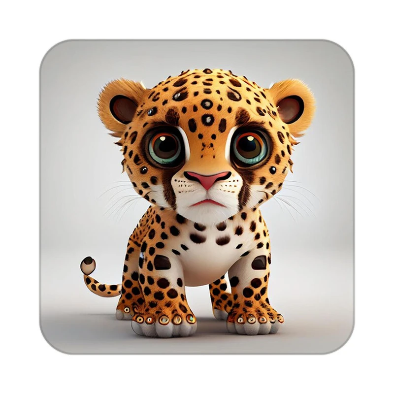 زیر لیوانی کاکتی طرح حیوانات کارتونی مدل mp27449