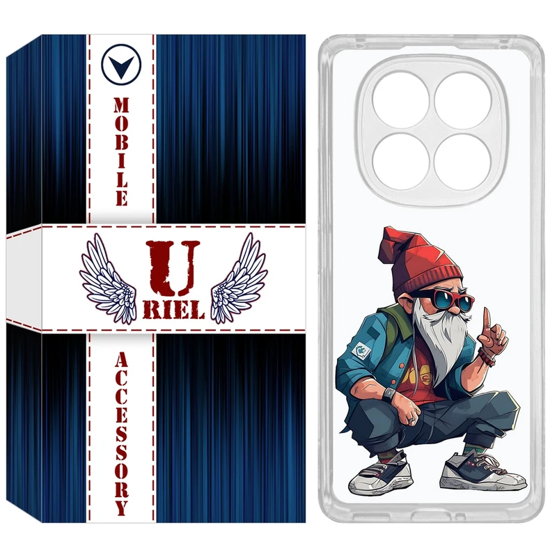کاور یوریل مدل Clear کد 48 طرح پیرمرد مناسب برای گوشی موبایل شیائومی Redmi Note 14 Pro 4G / Poco X7