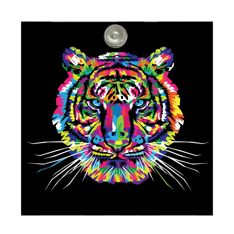 آینه جیبی طرح فانتزی انتزاعی ببر مدل A070