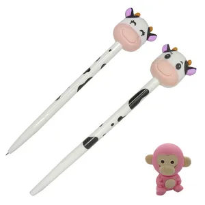 روان نویس مدل عروسکی فانتزی طرح گاو کد 003 به همراه پاک کن مجموعه 3 عددی