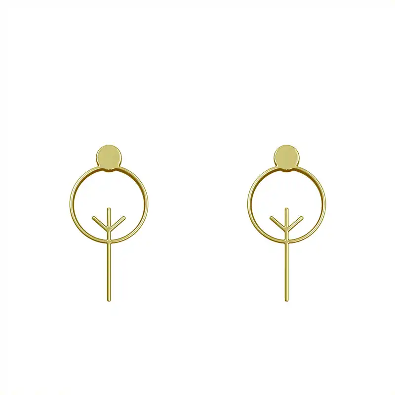 گوشواره طلا 18 عیار زنانه مدوپد مدل درخت کد GA1-15777