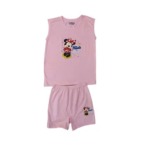 ست تاپ و شلوارک دخترانه مدل میکی ماوس رنگ صورتی