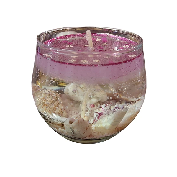 شمع مدل جام کریستال طرح صدف دریایی to.j.so