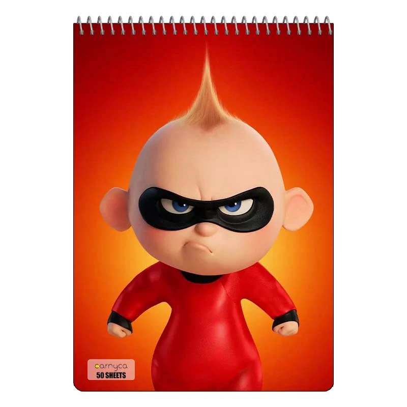 دفتر نقاشی 50 برگ سیمی کارنیکا طرح شگفت انگیزان مدل The Incredibles کد 62131
