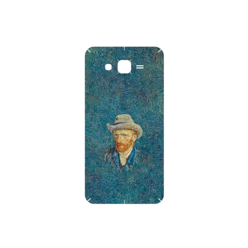برچسب پوششی ماهوت مدل Self portrait with a gray felt hat مناسب برای گوشی موبایل سامسونگ Galaxy J7 2015