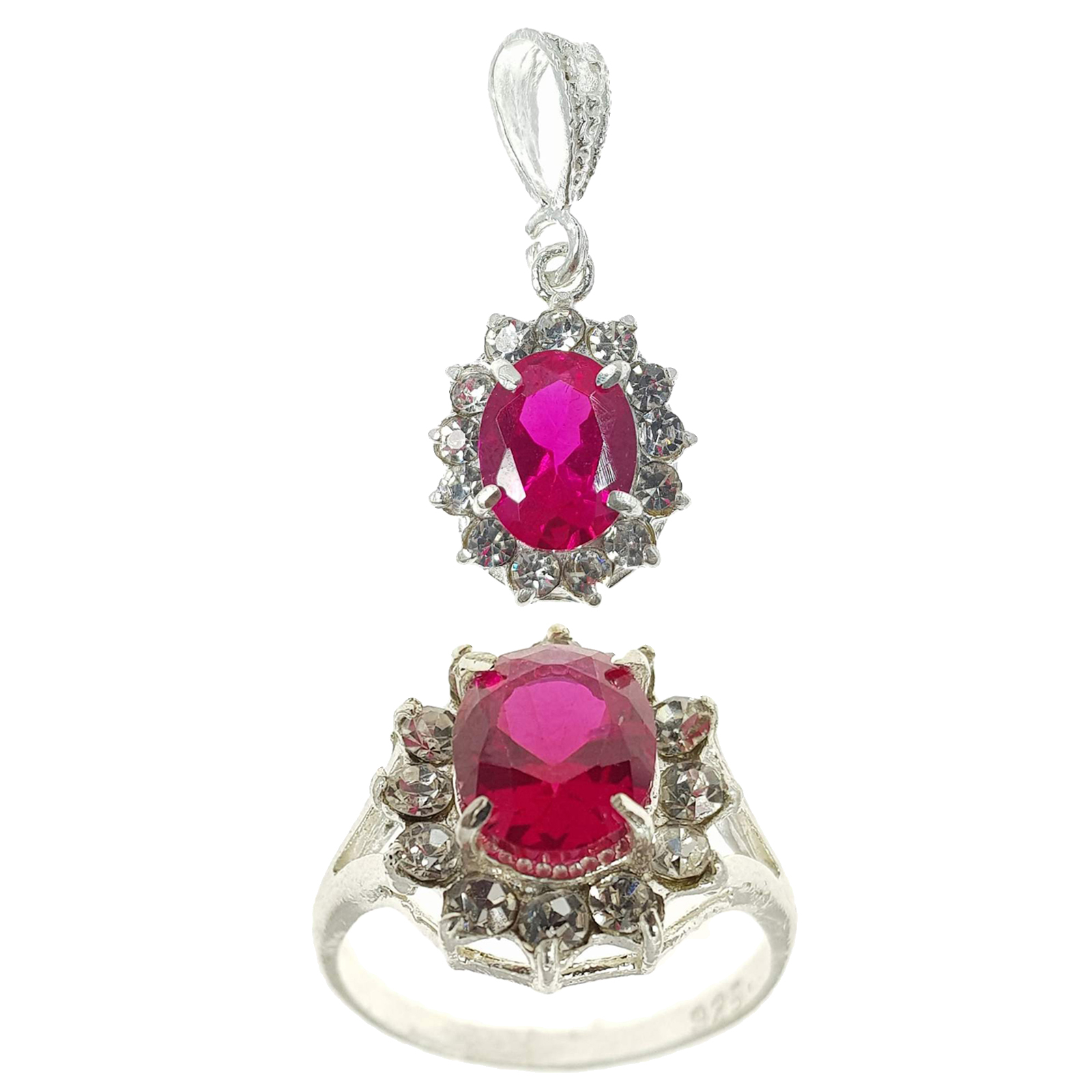 نیم ست نقره زنانه سلین کالا مدل ce-yagh4