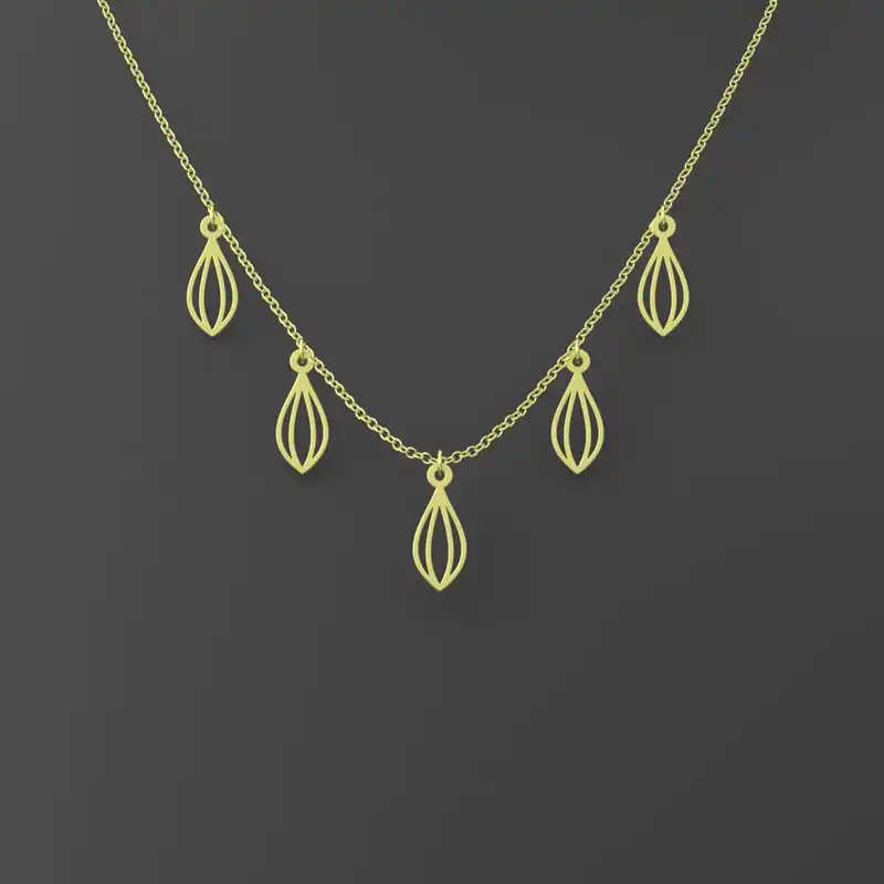 گردنبند طلا 18 عیار زنانه مدوپد مدل اشک کد RNA10836