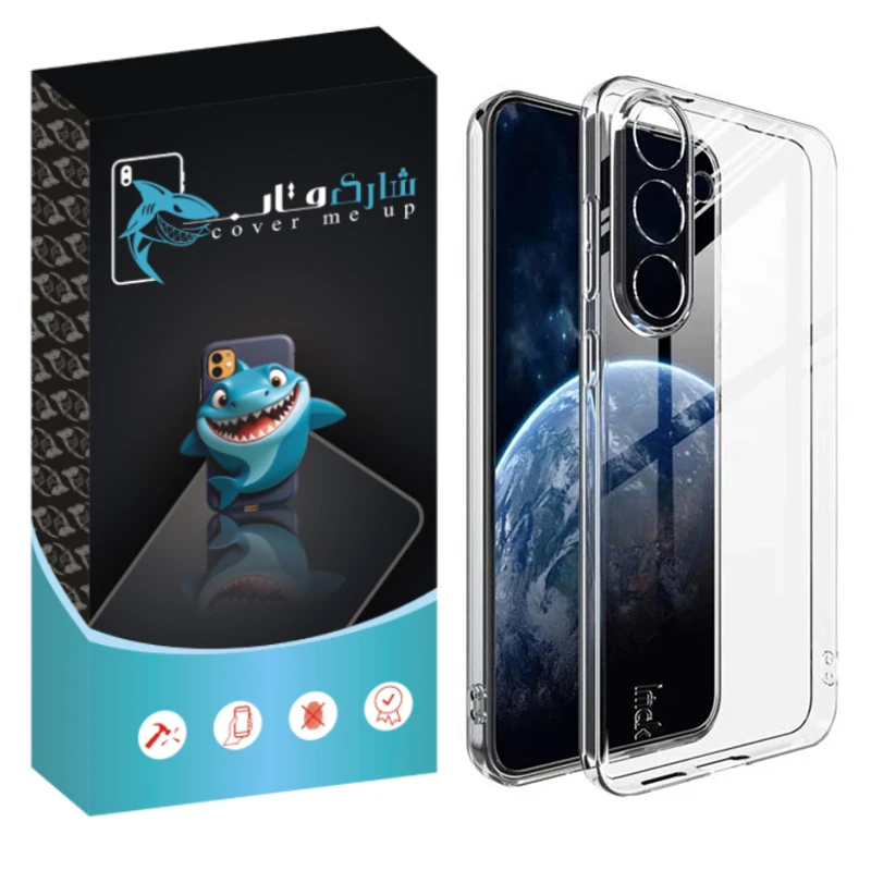 کاور شارک قاب مدل Crystal مناسب برای گوشی موبایل سامسونگ Galaxy S25 FE