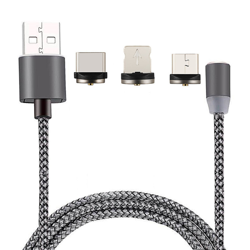 کابل تبدیل USB به microUSB / USB-C / لایتنینگ سولار شارژر مدل S-Data طول یک متر