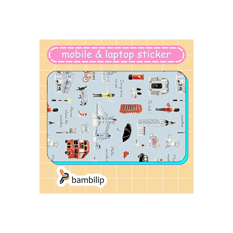 استیکر بامبیلیپ مدل کارت عابر طرح پترن عشق لندن کد 5569041