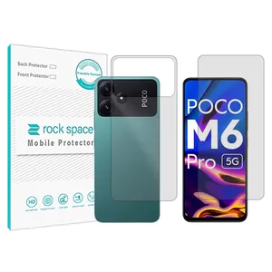 Rockspace transparent screen protector HyGEL model suitable for Xiaomi Poco M6 Pro mobile phone with back protector