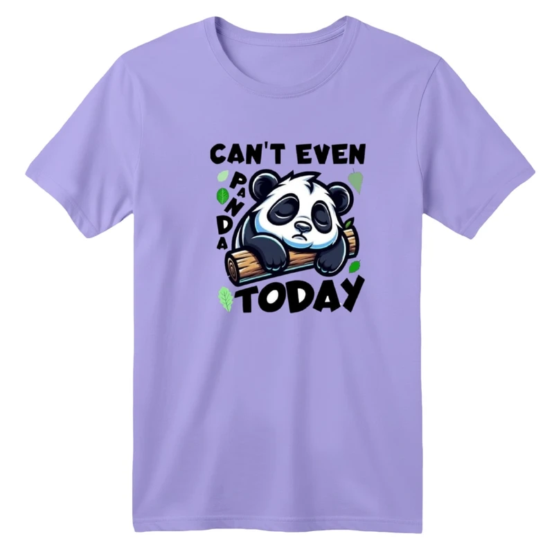 تی‌شرت آستین کوتاه لانگ یقه گرد بچگانه مدل پاندا و تنه درخت