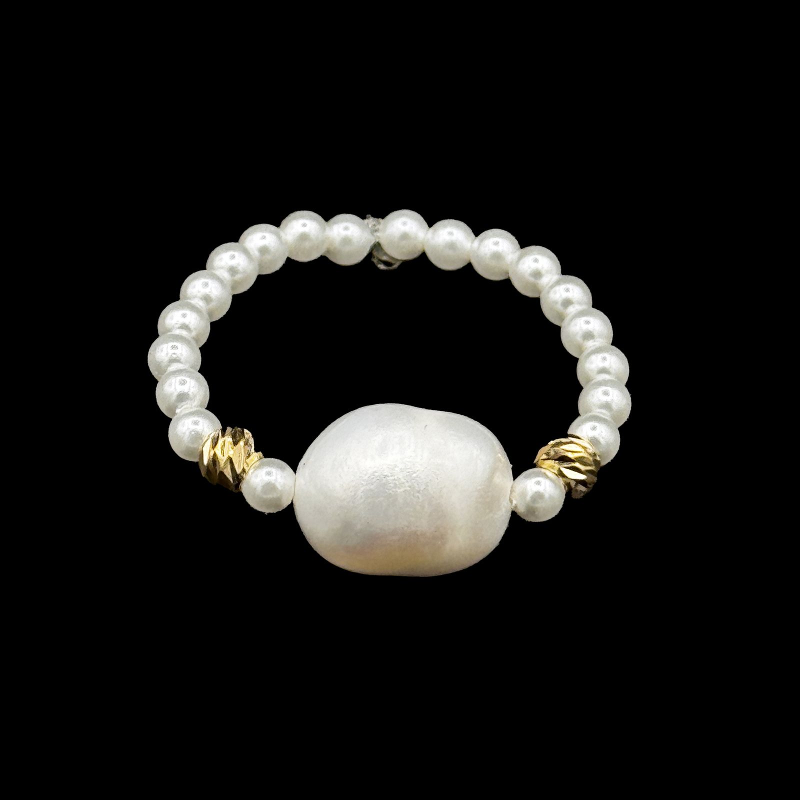 انگشتر طلا 18 عیار زنانه ناریا مدل مروارید نامنظمAZ044 -  - 1