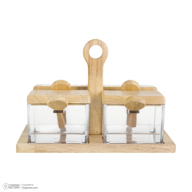 عکس شماره 4 : ظرف مربا و عسل 4 پارچه لونا مدل nature کد 41841