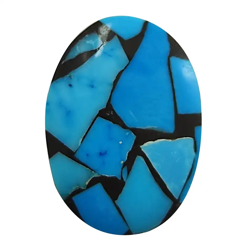 سنگ فیروزه رزین سلین کالا مدل گرد کد Pc6-2