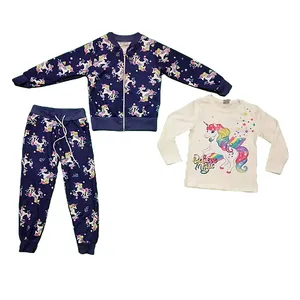 ست 3 تکه لباس دخترانه مدل اسب تک شاخ