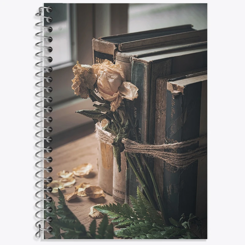 دفتر زبان 50 برگ خندالو مدل دو خط طرح کتاب (Book) کد F1111