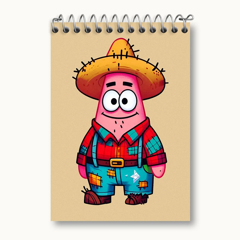 دفتر یادداشت 50 برگ خندالو طرح پاتریک باب اسفنجی کد N4844