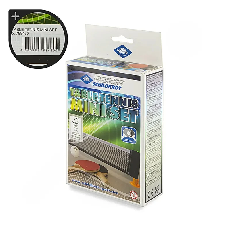 عکس شماره 12 : راکت پینگ پنگ دانیک شیلدکروت مدل mini tenis به همراه تور و توپ