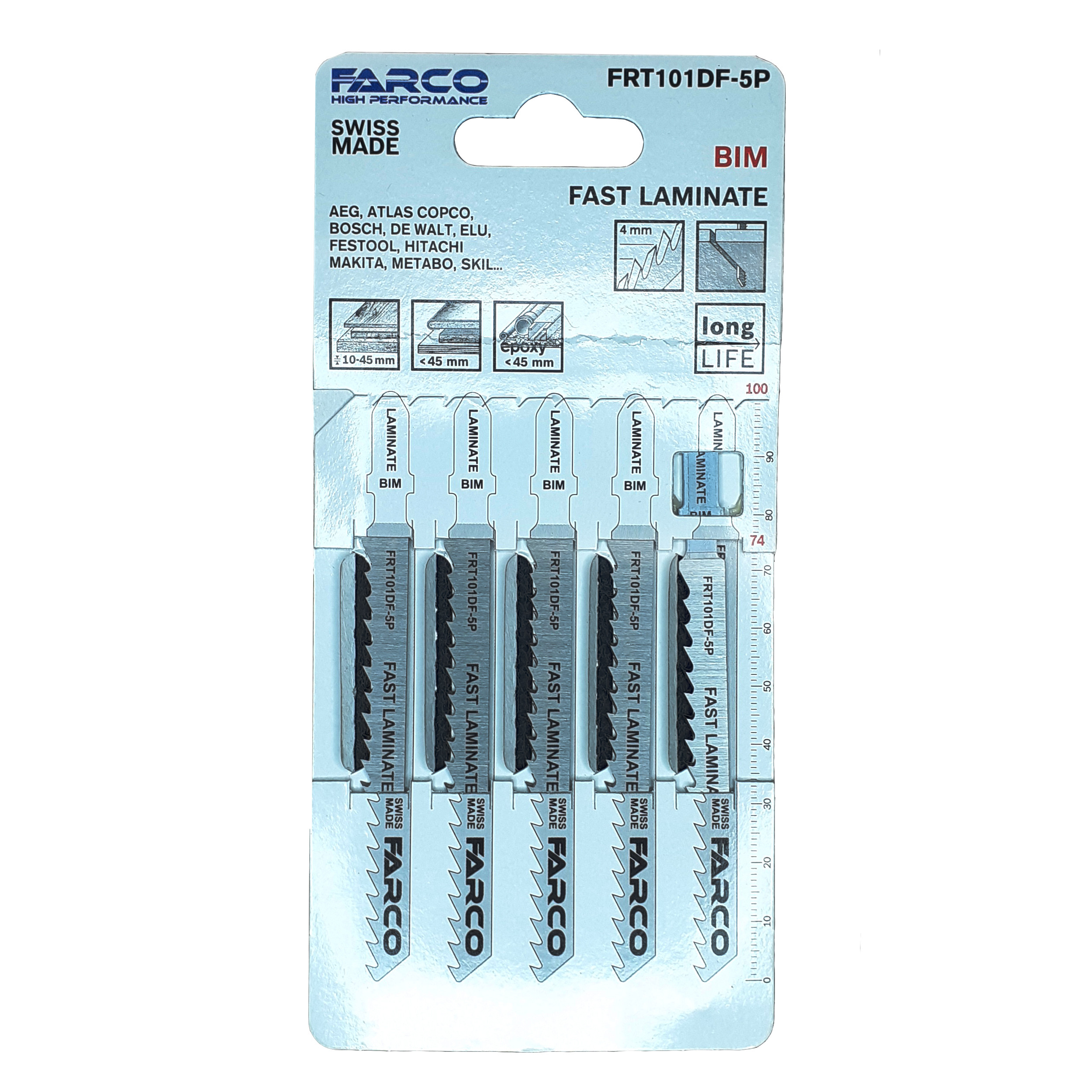 تیغه اره عمودبر فارکو مدل FRT101Df-5P مجموعه 5 عددی