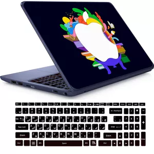 استیکر لپ تاپ راتیانا مدل 01 مناسب برای لپ تاپ 15 تا 17 اینچ به همراه برچسب حروف فارسی کیبورد