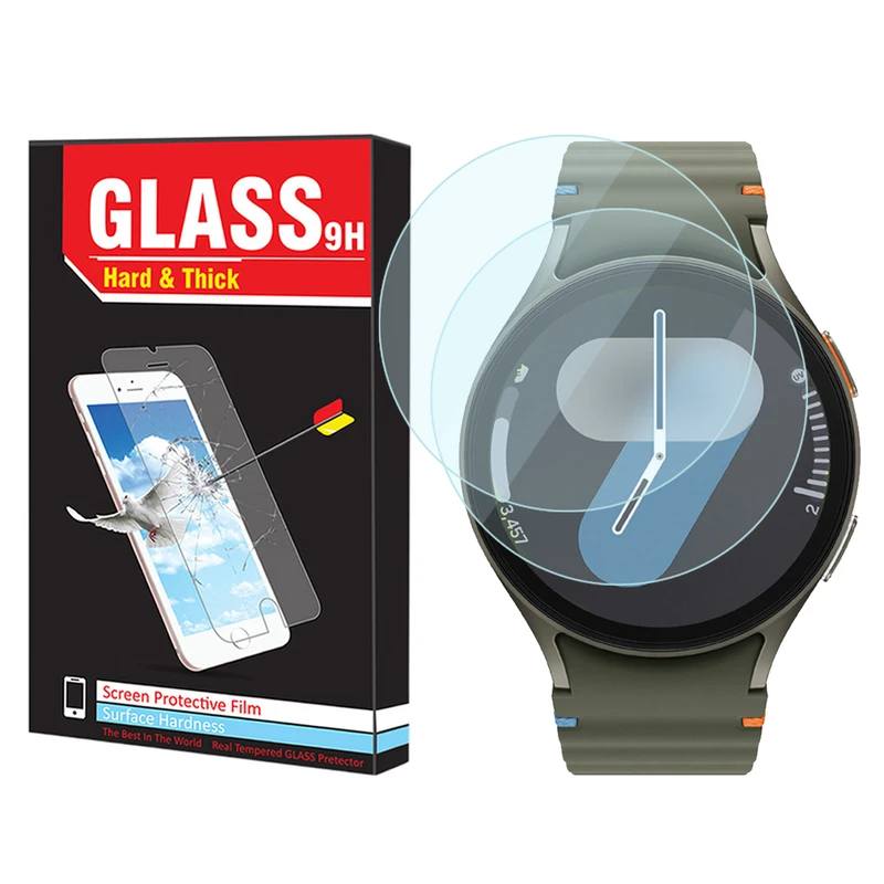 محافظ صفحه نمایش شیشه‌ای هارد اند تیک مدل Glass-HT مناسب برای ساعت هوشمند سامسونگ Galaxy Watch 7 40mm بسته دو عددی