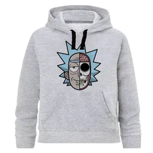 هودی پسرانه طرح ریک و مورتی کد B20 رنگ طوسی