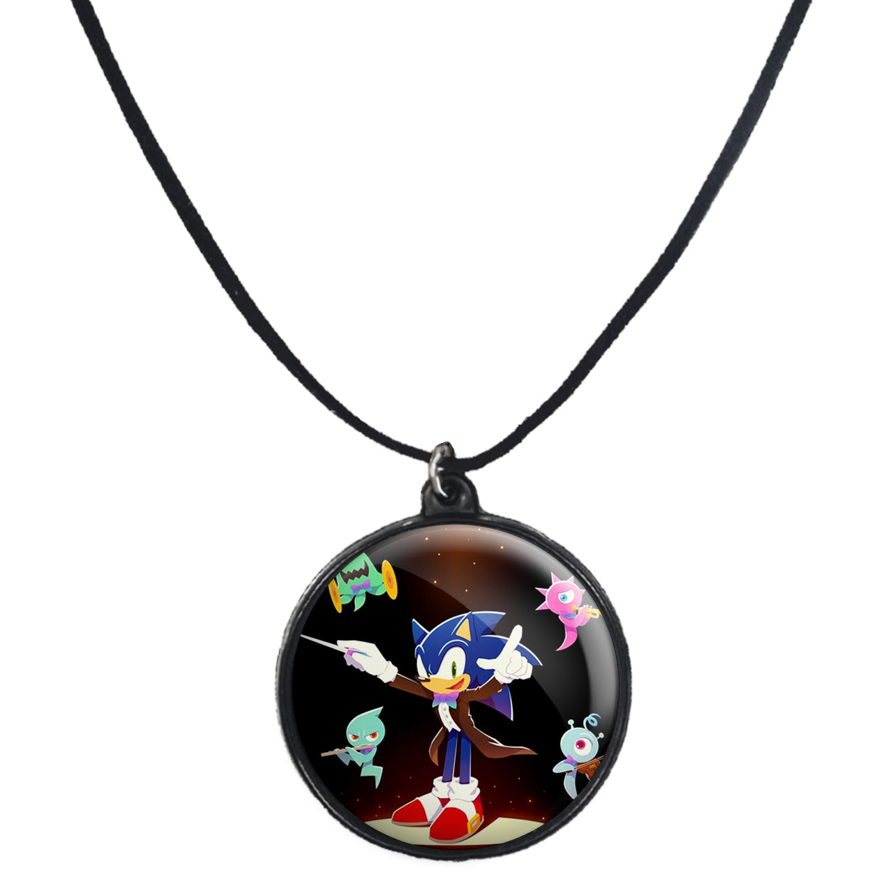 گردنبند پرمانه طرح سونیک کد pmb.14919 مدل دو طرفه