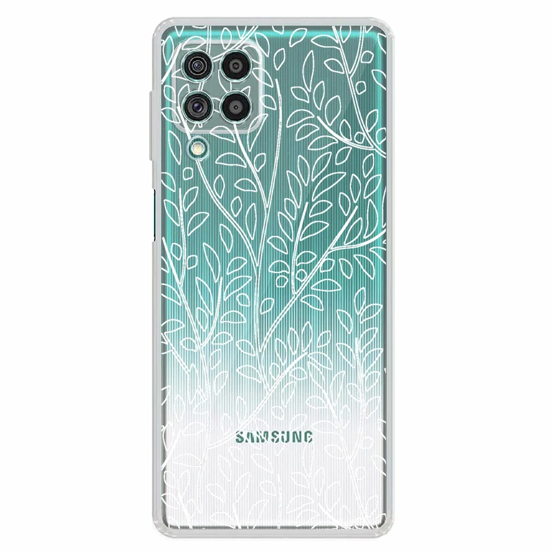 کاور مگافون طرح برگ مدل C45-W مناسب برای گوشی موبایل سامسونگ Galaxy A22 4G