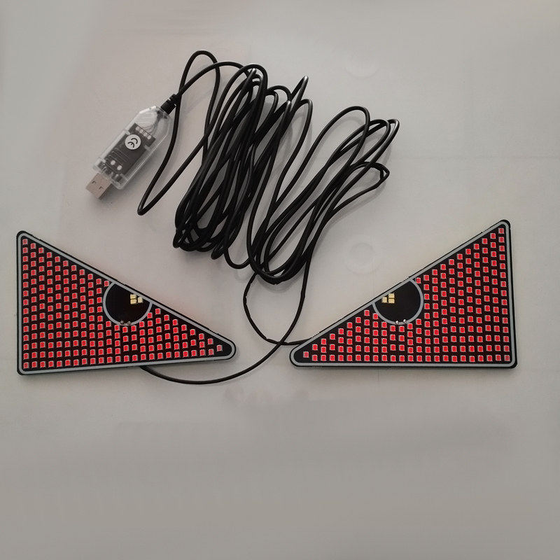 چراغ LED شیشه خودرو طرح چشم مدل چند حالته کد CHSM-SABT بسته 2 عددی