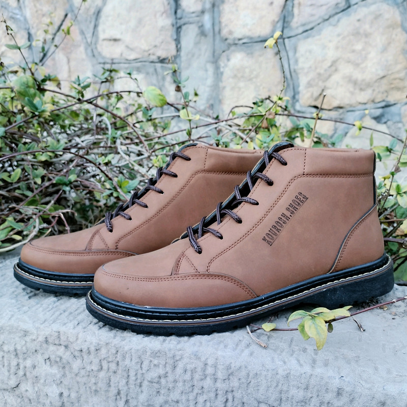 نیم بوت مردانه مدل آریا کد P.t رنگ قهوه ای