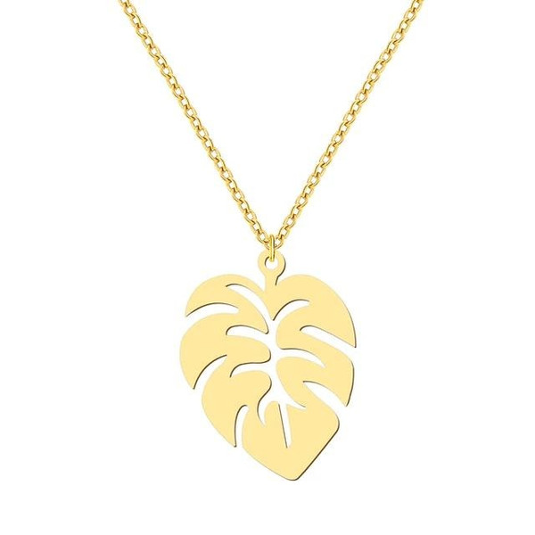 گردنبند طلا 18 عیار زنانه آرا مدل برگ انجیری