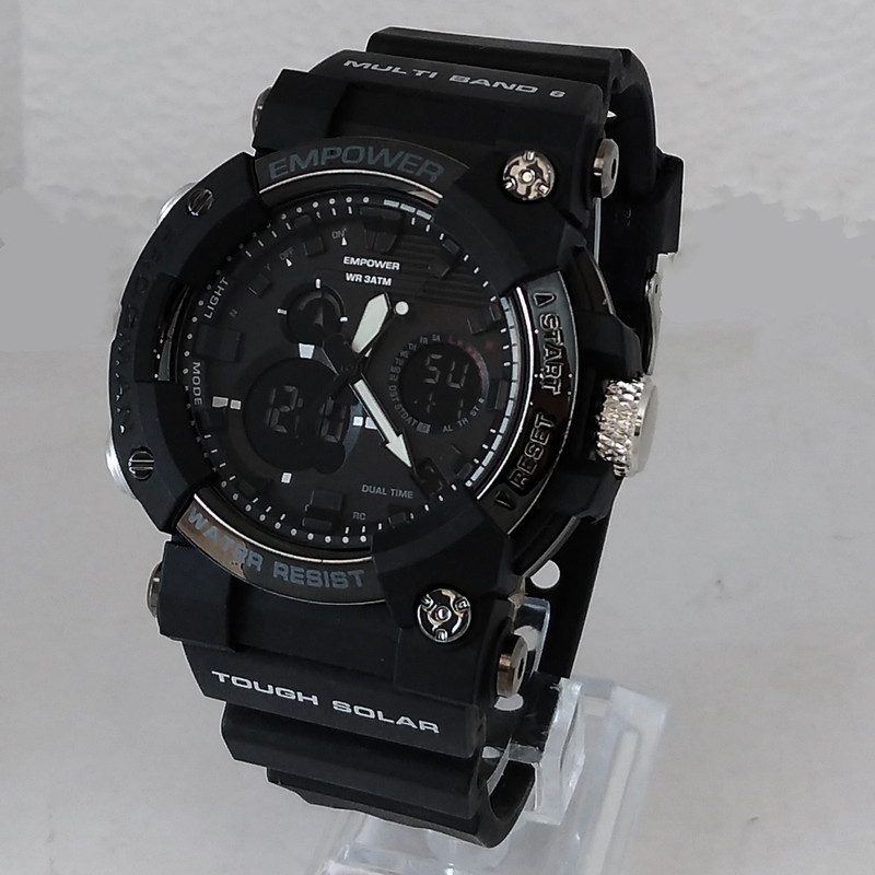 ساعت مچی عقربهای مردانه کوارتز امپاور مدل دوزمانه ضدآب اسپرت کد 742