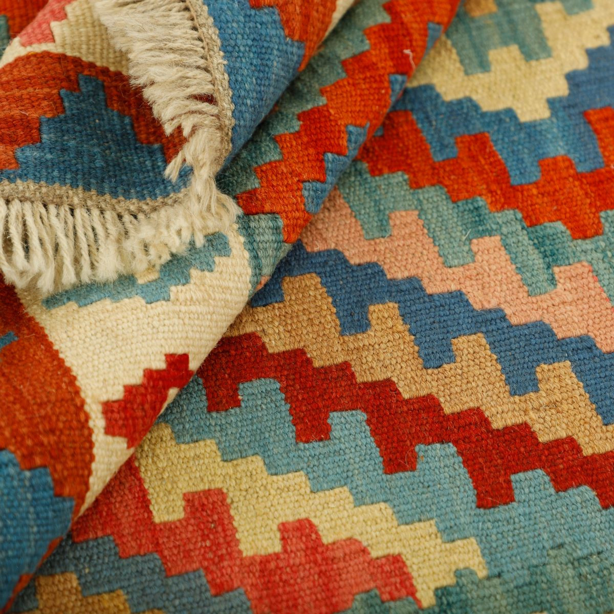 گلیم دستبافت سه و نیم متری مدل قشقایی کد 596386