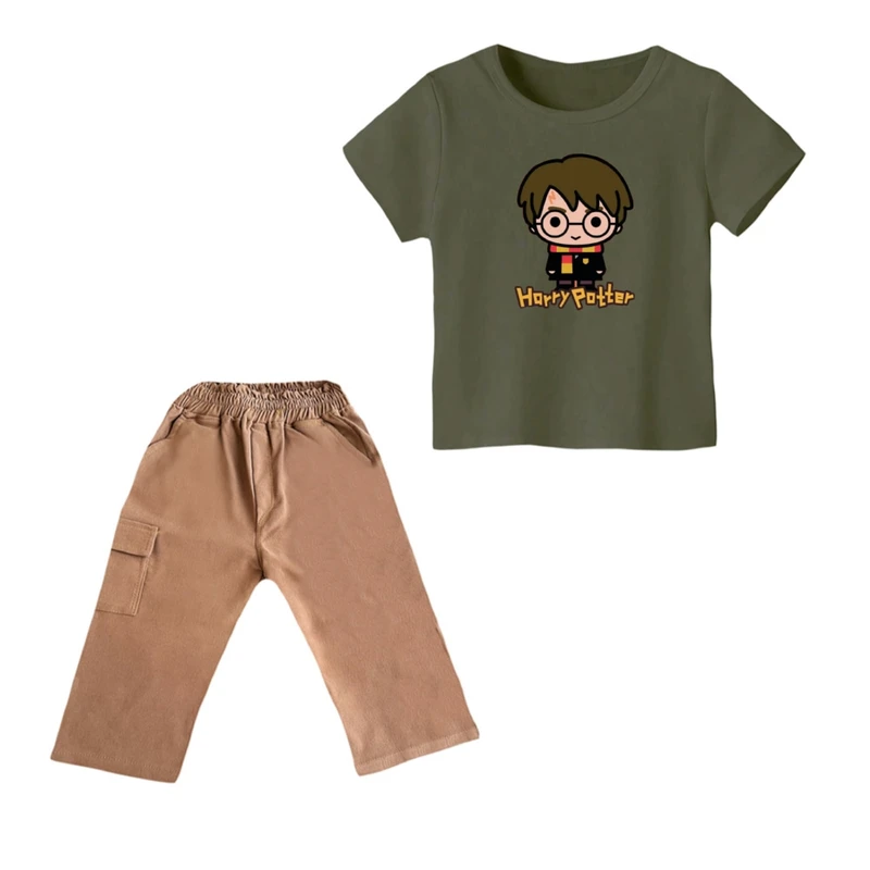 ست تی شرت و شلوارک پسرانه مدل هری پاتر