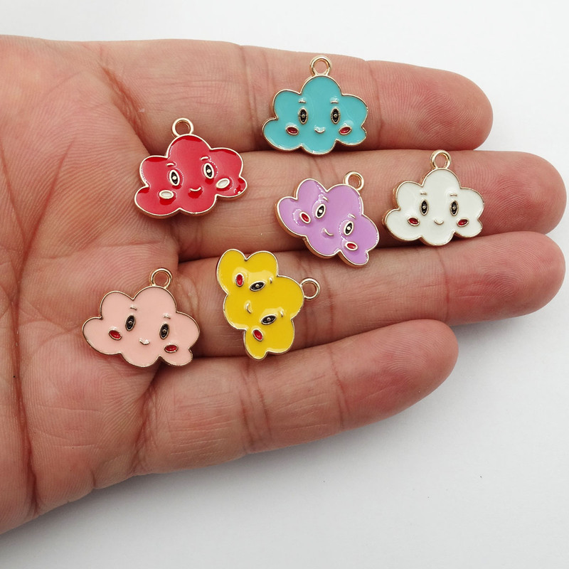 آویز گردنبند زنانه مدل ابرهای خندان کد AG1069 مجموعه 3 عددی