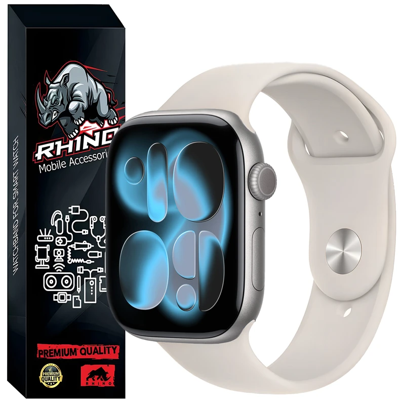 بند راینو مدل Silicone مناسب برای اپل واچ سایز 46 میلی متری سری 10/11 