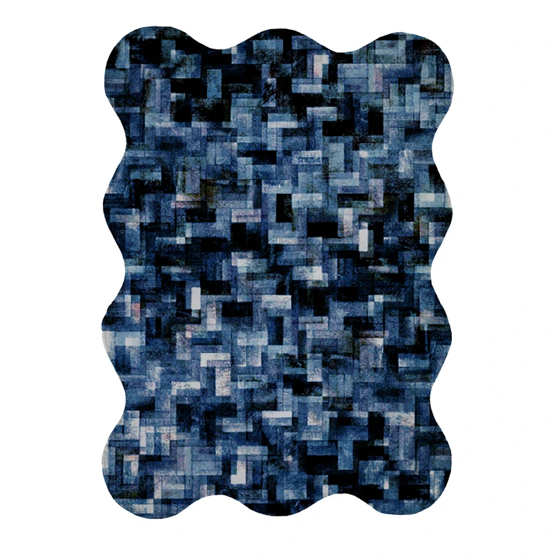 پادری مدل دالبر طرح آبرنگی کد 9143 سایز 80x110 سانتی متر 