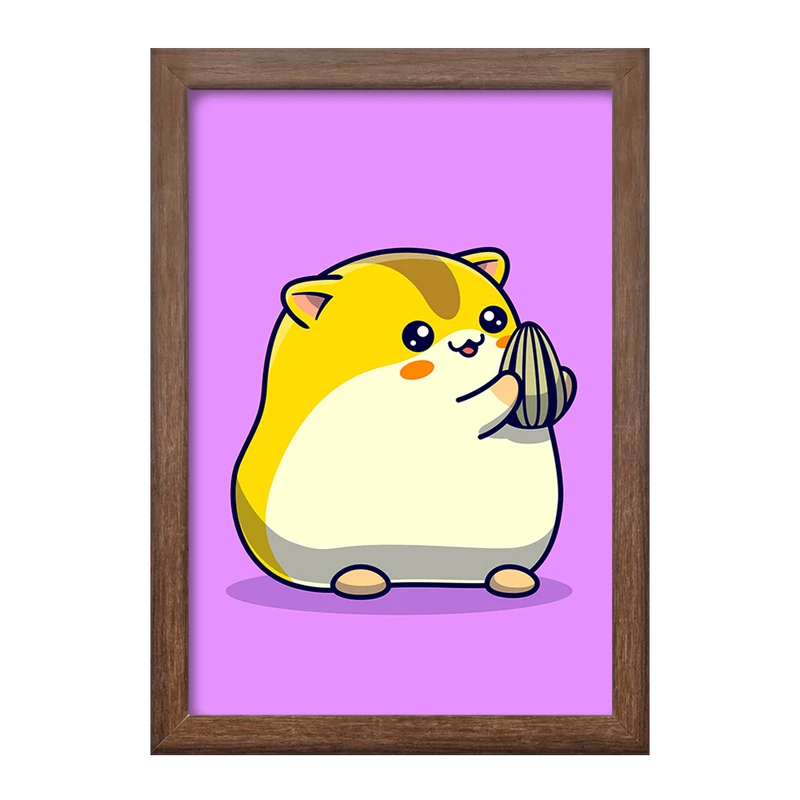 تابلو خندالو طرح حیوانات بامزه همستر کد 29645