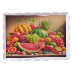 سینی بدون دسته مهروز مدل 6003 میوه سایز 26×36 سانتی متر