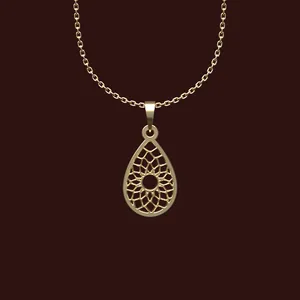 گردنبند طلا 18 عیار زنانه مدوپد مدل هندسی کد X2-1-1096